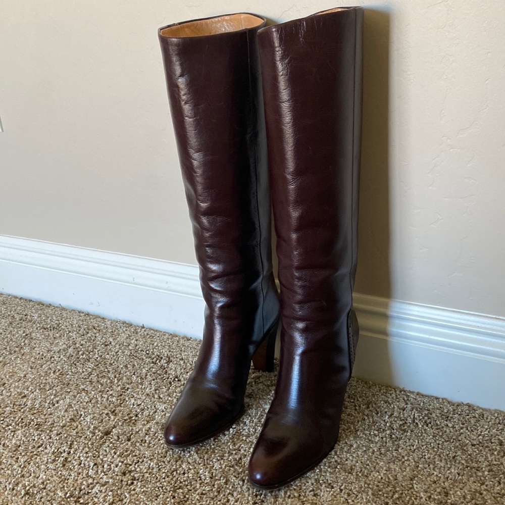 Leather High Heel Boots